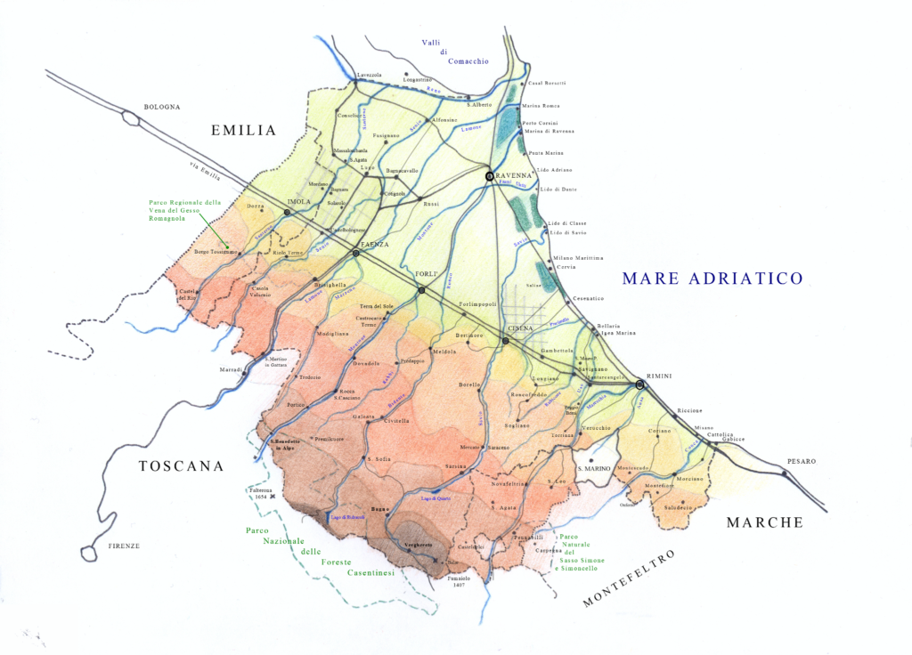 mappa Romagna